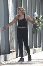 CHLLOE MORETZ in Tights Leaves Pilates Class in West Hollywood 02/13/2016