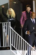 CHRISTINA AGUILERA Leaves 2016 Clive Davis Pre-grammys Gala in Los Angeles 02/15/2016