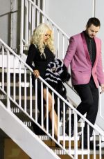 CHRISTINA AGUILERA Leaves 2016 Clive Davis Pre-grammys Gala in Los Angeles 02/15/2016