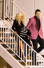 CHRISTINA AGUILERA Leaves 2016 Clive Davis Pre-grammys Gala in Los Angeles 02/15/2016