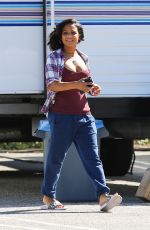 CHRISTINA MILIAN on the Set of Grandfathered in Los Angeles 02/09/2016