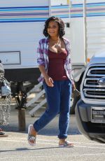 CHRISTINA MILIAN on the Set of Grandfathered in Los Angeles 02/09/2016
