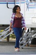 CHRISTINA MILIAN on the Set of Grandfathered in Los Angeles 02/09/2016