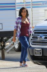 CHRISTINA MILIAN on the Set of Grandfathered in Los Angeles 02/09/2016