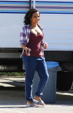 CHRISTINA MILIAN on the Set of Grandfathered in Los Angeles 02/09/2016
