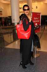 CLAUDIA JORDAN at LAX Airport in Los Angeles 02/09/2016