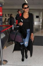 CLAUDIA JORDAN at LAX Airport in Los Angeles 02/09/2016