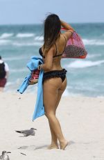 CLAUDIA ROMANI in Bikini at a Beach in Miami 02/28/2016