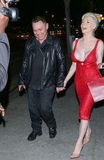 COURTNEY STODDEN Out for Valentines Dinner at Dan Tana