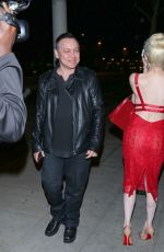 COURTNEY STODDEN Out for Valentines Dinner at Dan Tana