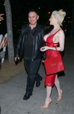 COURTNEY STODDEN Out for Valentines Dinner at Dan Tana