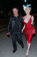 COURTNEY STODDEN Out for Valentines Dinner at Dan Tana