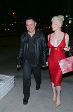 COURTNEY STODDEN Out for Valentines Dinner at Dan Tana