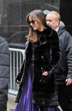 DAKOTA JOHNSON Arrives at Good Morning America in New York 02/03/2016