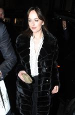 DAKOTA JOHNSON Arrives at Her Hotel in London 02/09/2016