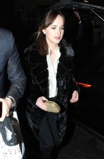 DAKOTA JOHNSON Arrives at Her Hotel in London 02/09/2016