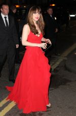 DAKOTA JOHNSON at Grosvenor House Hotel in London 02/14/2016