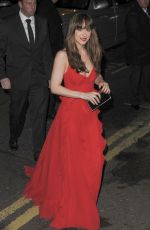 DAKOTA JOHNSON at Grosvenor House Hotel in London 02/14/2016