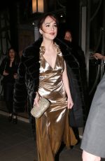DAKOTA JOHNSON Leaves Claridge