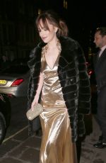 DAKOTA JOHNSON Leaves Claridge