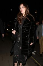 DAKOTA JOHNSON Night Out in London 02/08/2016
