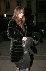 DAKOTA JOHNSON Night Out in London 02/08/2016