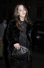 DAKOTA JOHNSON Night Out in London 02/08/2016