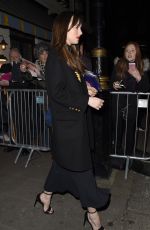 DAKOTA JOHNSON Night Out in London 02/12/2016