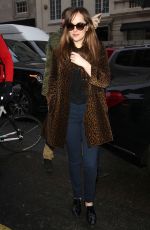 DAKOTA JOHNSON Out and About in London 02/10/2016