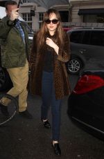 DAKOTA JOHNSON Out and About in London 02/10/2016