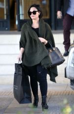 DEMI LOVATO Leaves Barneys New York in Beverly Hills 02/03/2016