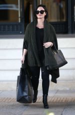 DEMI LOVATO Leaves Barneys New York in Beverly Hills 02/03/2016