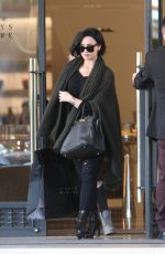 DEMI LOVATO Leaves Barneys New York in Beverly Hills 02/03/2016