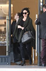 DEMI LOVATO Leaves Barneys New York in Beverly Hills 02/03/2016