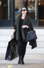 DEMI LOVATO Leaves Barneys New York in Beverly Hills 02/03/2016