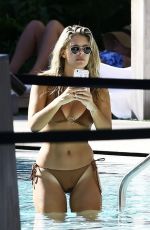 DEVIN BRUGMAN and NATASHA OAKLEY in Bikinis at a Pool in Miami 02/07/2016