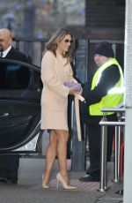 ELIZABETH HURLEY Arrives at Lorraine Show in London 02/10/2016