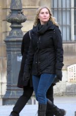 ELIZABETH MITCHELL Out at Tuileries Garden in Paris 02/03/2016