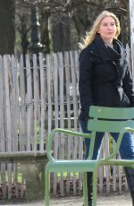 ELIZABETH MITCHELL Out at Tuileries Garden in Paris 02/03/2016