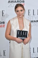 ELIZABETH OLSEN at Elle Style Awards in London 02/23/2016