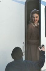 ELLE FANNING on the Set of 
