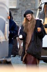 ELLE FANNING on the Set of 
