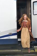 ELLE FANNING on the Set of 