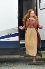ELLE FANNING on the Set of 