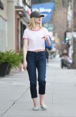 ELLE FANNING Out and About in Los Angeles 01/27/2016