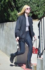 ELLE FANNING Out and About in Studio City 02/09/2016