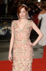 ELLIE BAMBER at Pride and Prejudice and Zombies Premiere in London 02/01/2016