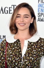 EMILIA CLARKE at Film Independent Spirit Awards in Santa Monica 02/27/2016