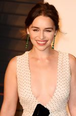 EMILIA CLARKE at Vanity Fair Oscar 2016 Party in Beverly Hills 02/28/2016