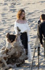 EMILIA CLARKE on the Set of a Photoshoot in Malibu 02/04/2016